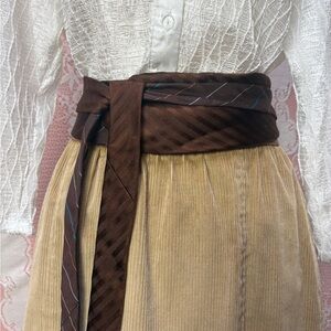 Handcrafted Brown Silk Tie Belt